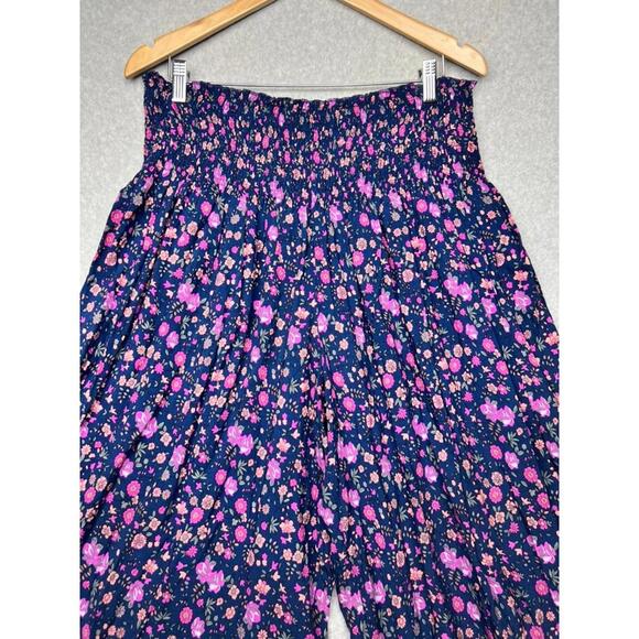 Natural Life Make A Move Wide-Leg Palazzo Pants Xl Floral Oversized Boho hippie - Picture 10 of 12